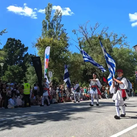 Dispute erupts over Vergina Sun ban at Moomba Festival parade